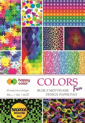 Obrázok produktu pre Happy Color Blok z motywami Colors Fun A4 16 arkuszy 80g