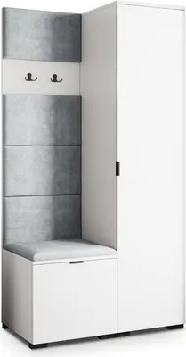 Produktbild von Masseno Garderobe-Set LORI 95/181/51 cm Modern Garderobenschrank Weiß