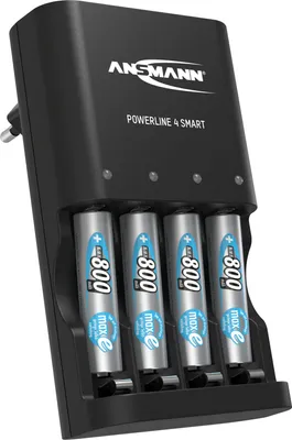 Produktbild von ANSMANN Akku Ladegerät für 1-4 NiMH AA/AAA Akkus, inkl. 4x AAA 800mAh