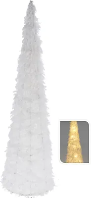 Produktbild von LED Pyramide mit Timer - Farbe: weiß - Größe: 80 cm (groß)