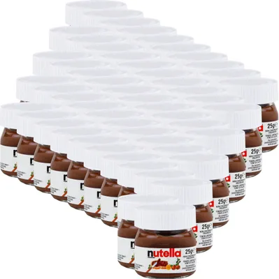 Produktbild von Ferrero Nutella Mini Glas Brotaufstrich Schokolade 25g - Nuss-Nougat (52er Pack