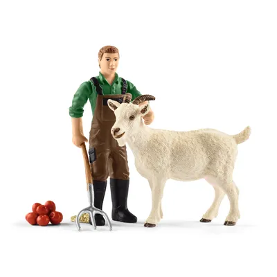 Produktbild von Schleich - Tierfiguren, Bauer mit Ziege; 42375