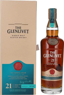 Image de The Glenlivet 21 Years Old THE SAMPLE ROOM COLLECTION Single Malt Scotch Whisky 43% Vol. 0,7l en boîte cadeau
