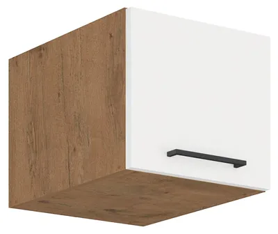 Produktbild von Vigo Aufsatzschrank Hochschrank 40 cm Eiche Lancelot Weiß Hochglanz Küchenzeile