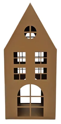 Produktbild von Laternenhaus Windlicht Kerzenhalter Rostoptik Haus Metall Deko Laterne 40 cm