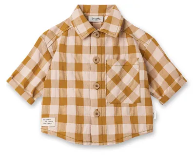 Produktbild von Sanetta Pure Jungen-Hemd beige kariert 128