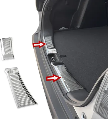 Image de Protection du seuil de chargement en acier inoxydable, intérieur chromé, adaptable sur Suzuki S-Cross | BJ à partir de 2022>