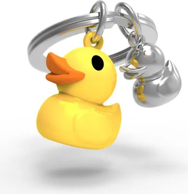 Produktbild von Schlüsselanhänger Duck gelb/orange/ chromfarben, 6
