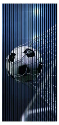 Produktbild von Akustikpaneele mit Digitaldruck Soccer02 19 x 1133 x 2400 mm Fußball Tor MDF PET-Fasern Wandpaneele Blau 2 Einzelplatten