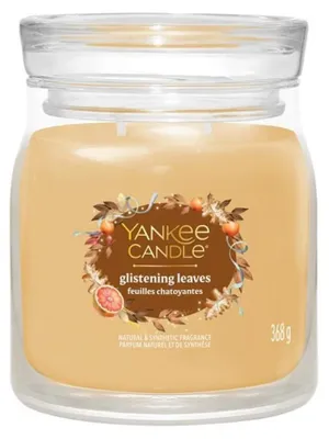 Imagen del producto de Vela Yankee Candle, aroma Glistening Leaves, color amarillo, 1 unidad