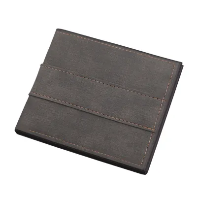 Produktbild von Herren Vintage Kunstleder Bifold Multi Card Slots Geldbörse Geldbörse Geldbörse Schwarz