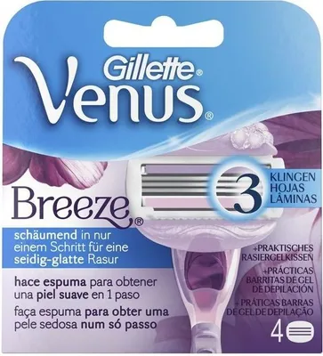 Produktbild von Gillette Venus Breeze Rasierklingen, 4 Stück