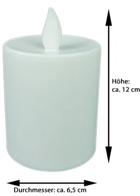 Produktbild von LED Kerze Outdoor 5 Stück weiß Grablichter LED mit Batterie Dauerkerze | LED Kerzen flackernde Flamme Dauerbrenner LED Friedhofskerze Ambientebeleuchtung Gedenkkerze