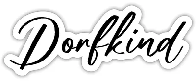 Produktbild von Spreadshirt Dorfkind Geschenk Geschenkidee Lustig Sticker Aufkleber, 10 x 10 cm, Mattweiß