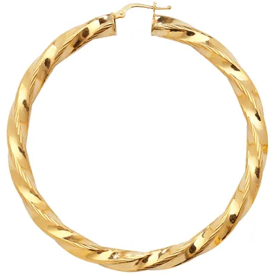 Produktbild von 9 Karat (375) Gold Damen - Paar Creolen - 60mm; TRS11407MM60