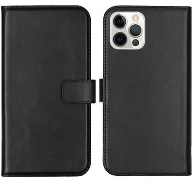 Immagine prodotto di Custodia a libro in vera pelle Selencia per iPhone 12 (Pro) - Nero