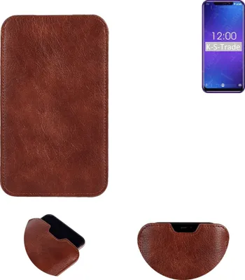 Produktbild von K-S-Trade Schutzhülle Handyhülle kompatibel mit Oukitel C12 Handytasche Kunstleder Sleeve in braun