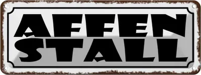 Produktbild von vianmo Blechschild 10x27 cm Affenstall Witz Humor Lustig Spaß Dekoration Spruch Zitat