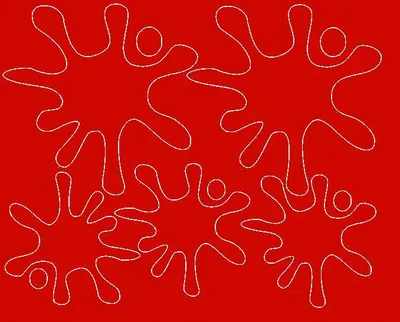 Produktbild von Abdeckaufkleber, rote glänzende Klecksaufkleber
