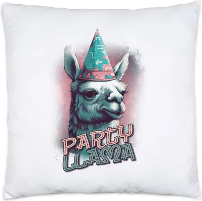 Produktbild von Party Llama Kissen inkl. Füllung Geschenkidee Lustig Lama Witzig Happy Birthday