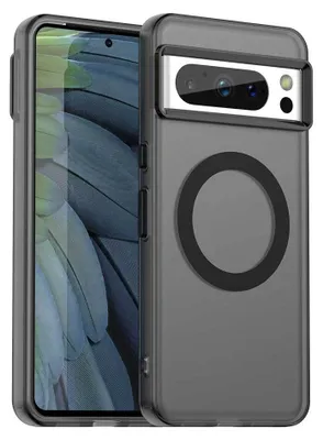 Obrázek produktu pro Magnetické pouzdro pro Google Pixel 8 Pro, tenké matné průsvitné nárazuvzdorné pouzdro Černý