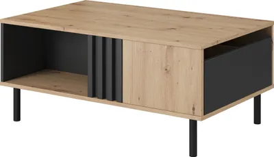 Produktbild von Masseno Couchtisch MADDALENA 100,1 cm Kaffetisch für Wohnzimmer Sofatisch Wohnzimmertisch Eiche Artisan