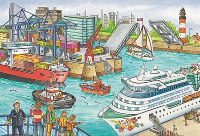 Immagine prodotto di Schmidt Spiele Verkehrsmittel, Puzzle-Box im Metallkoffer, 2 x 26, 2 x 48, Puzzle, Kinderpuzzle, 56508