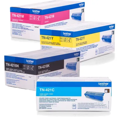 Produktbild von Brother TN-421 Toner Multipack Cyan Magenta Gelb und Schwarz Lasertoner TN421 CMYK