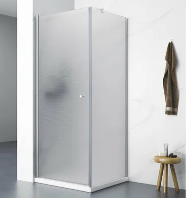 Produktbild von Aqualine PILOT Eck-Duschabtrennung, 800x800 mm, Brick Glas