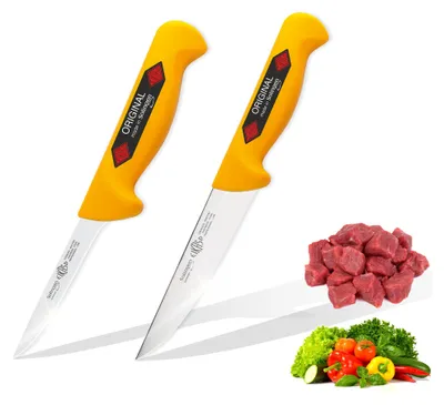 Produktbild von EIKASO Solingen Metzgermesser Set 2tlg, von Profis - für Profis und Privat Ausbeinmesser Fleischmesser aus 1.4116 Molybdänstahl, rostfrei, Handabzug,