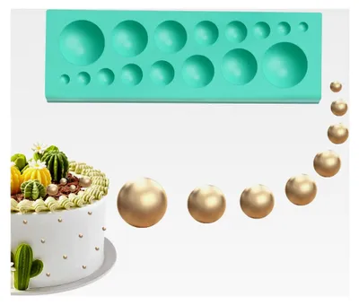 Produktbild von Runde Schokoladenformen | Wiederverwendbares Backzubehör Set | Halbkugelformen aus Silikon - Für die Herstellung von Bonbons, handgemachten Desserts und Süßigkeitenpräsentationen