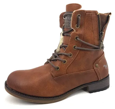Produktbild von Mustang Damen Schnürboot Stiefelette Warmfutter 1139-630, Größe:37 EU, Farbe:Braun