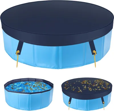 Produktbild von Abdeckung Hundeschwimmbecken PVC wasserdicht - faltbar - 4 Heringe - 80 x 10 cm