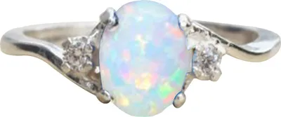 Produktbild von Mode Exquisite Opal Legierung Charme Ring Frauen Braut Hochzeit Verlobung Schmuck-Weiß,US 7