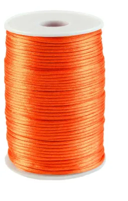 90m Satinschnur Ø2mm, 100% Polyester dunkelorange