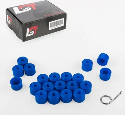 Produktbild von 20x Radschraubenkappen blau diebstahlschutz 17 mm für SEAT TOLEDO VW GOLF POLO