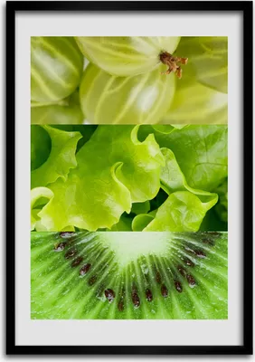Produktbild von Bild - Bilderrahmen - Foto - 70 cm x 100 cm - MDF - Rahmen - Wandkunst - Obst und Gemüse
