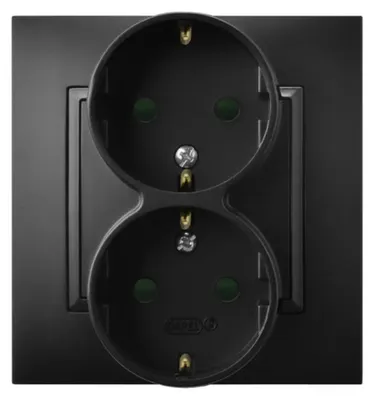 Produktbild von Ospel GP-2US/33, Schwarz, IP20, 16 A, 82 mm, 48 mm, 88 mm