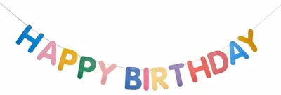 Immagine prodotto di Ghirlanda "Happy Birthday", Magic RainbowMIX, 5 m
