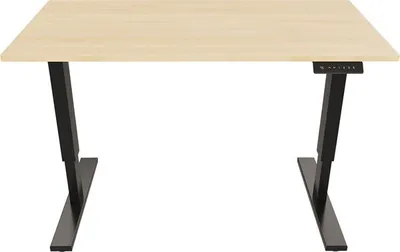 Produktbild von Tisch E-StarterTech, höhenverstellbar, Motor, (H x B x T) 725-1145 x 1600 x 800 mm, ahorn/schwarz