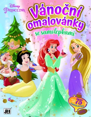 Obrázek produktu pro Vánoční omalovánka se samolepkami Disney Princezny