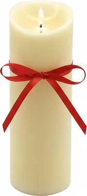 Zdjęcie produktu dla Świeca filarowa LED bezpłomieniowa, 30 cm, wykończenie z prawdziwego wosku