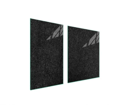 Immagine prodotto di Piastre copriforno 2 pezzi 100x52 Copripiastra in ceramica tagliere in vetro ardesia nero