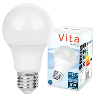 Obrázek produktu pro LED žárovka MasterLED, patice E27, 8W, 710 lm, studená bílá, tvar A60, vhodná pro kanceláře, dílny a garáže