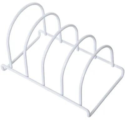 Produktbild von Tabletthalter für 4 Tabletts aus Metall, Weiß, 21 x 12 x 13 cm