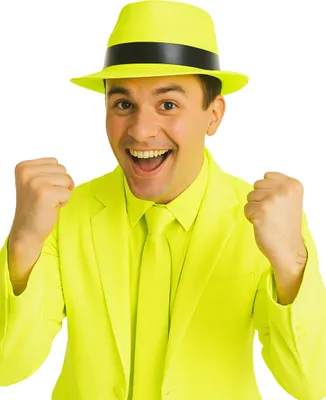 Immagine prodotto di Cappello da discoteca per adulti giallo neon - taglia unica