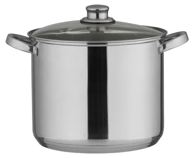 Immagine prodotto di Pentola - 10 litri - Acciaio inox - Coperchio in vetro - Induzione