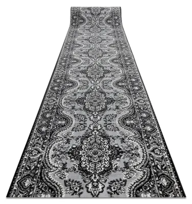 Image de TAPIS DE COULOIR BCF MORAD Wiosna rosette gris 80 cm gris 80x400 cm