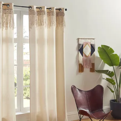 Produktbild von Vorhang für Wohnzimmer mit Makramee RITUAL, 140 x 260cm