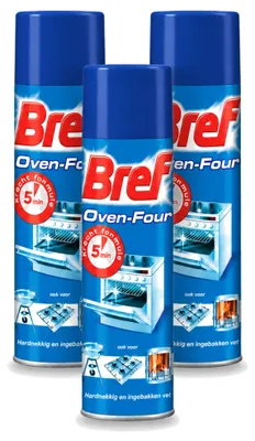 Produktbild von 3 x Bref Backofen-Spray gegen hartnäckiges und eingebranntes Fett 450 ml - Vorteilspackung - 3 Stücke